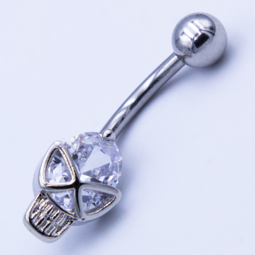 Пірсинг сталь№986 у пупок окуляри з білими стразами ціна за шт пірсинг оптом куплю недорого