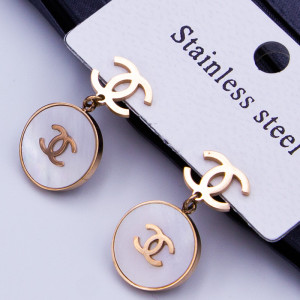 Сережки сталь №393   d-14mm з орнаментом куплю оптом медсталь сережки stainless steel