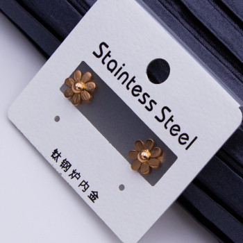 Сережки гвоздики  сталь№566  квiточка куплю сережки Steel оптом ювелірна сталь для магазинів гіпоалергенний метал