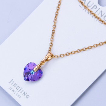 Комплект Xuping№897 42см камінь 10мм SWAROVSKI  з відливом медзолото оптом