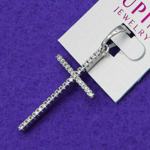 Хрестик Xuping№960А 23х18мм з білими цирконами куплю оптом медзолото хрестики кулони від виробника Хрестик Xuping№960А 23х18мм з білими цирконами куплю оптом медзолото хрестики кулони від виробника