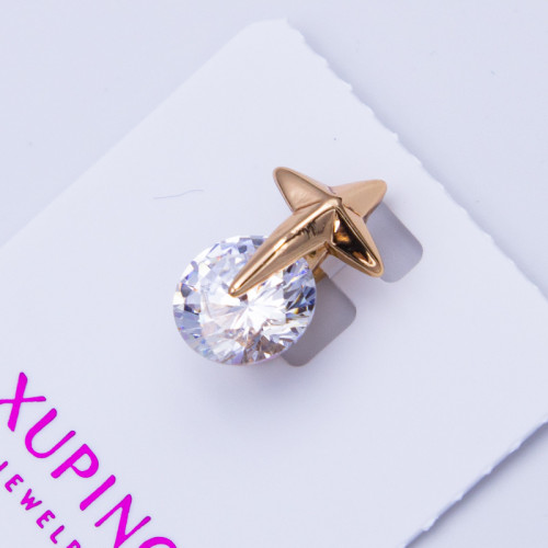 Кулон Xuping№798  8мм білий циркон 18к з золотою зiркою купити медзолото недорого в інтернет магазині