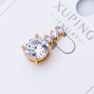 Кулон Xuping№797   7мм білий циркон 18к з золотою зiркою купити медзолото недорого в інтернет магазині Харкiв Одеса