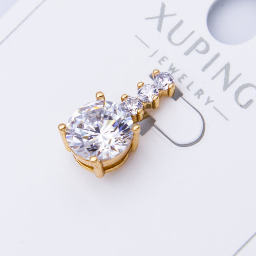Кулон Xuping№797   7мм білий циркон 18к з золотою зiркою купити медзолото недорого в інтернет магазині Харкiв Одеса