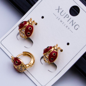 Сережки Xuping№616 10мм сонечко куплю оптом медичне золото сережки 18к  від виробника 