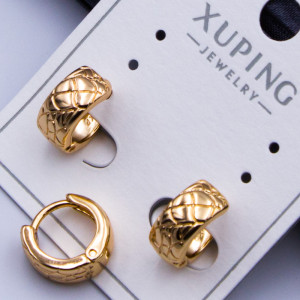 Сережки Xuping№310  d-10мм ширина 5мм  кільця  оптом сережки ксюпінг 18к від виробника