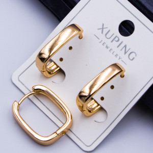 Сережки Xuping№406А 15х18мм геометричної форми куплю оптом сережки ксюпінг 18к