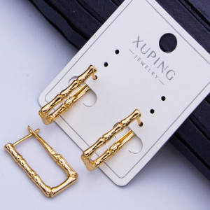 Сережки Xuping№553 20х10мм прямокутник купити оптом недорого вироби з медзолота Харків Одеса
