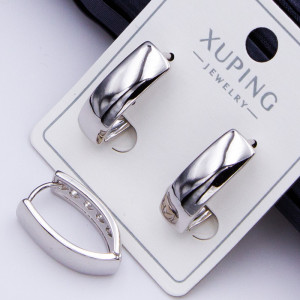 Сережки Xuping№405  h- 20мм кути родii купити сережки Xuping медичне золото для продажу