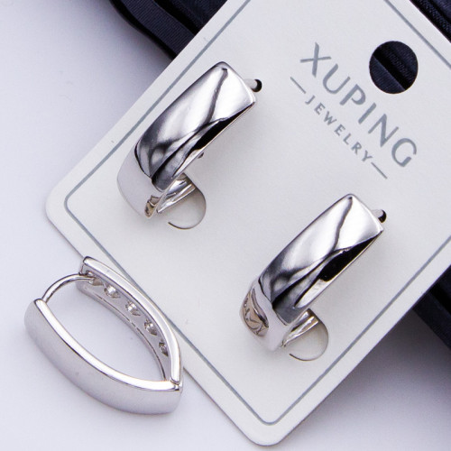 Сережки Xuping№405  h- 20мм кути родii купити сережки Xuping медичне золото для продажу