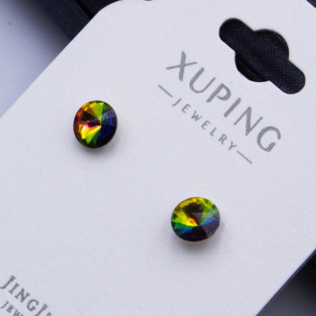 Гвоздики Xuping№745 6мм SWAROVSKI з відливом куплю оптом пусети SWAROVSKI від виробника