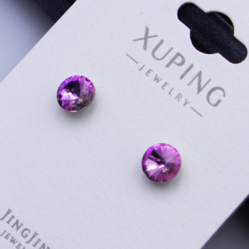 Гвоздики Xuping№746 6мм SWAROVSKI бузкового кольору куплю оптом пусети SWAROVSKI від виробника