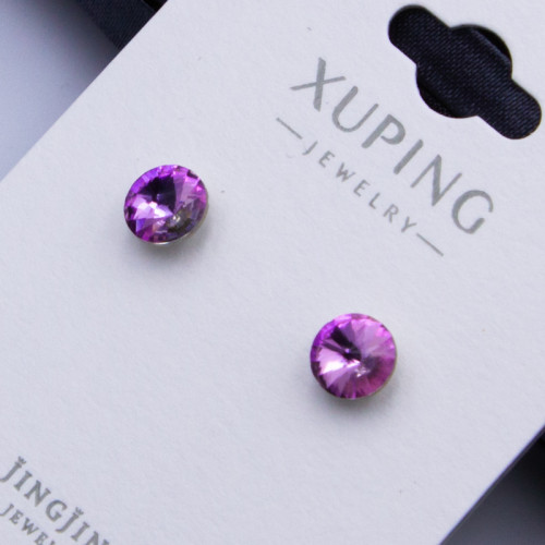 Гвоздики Xuping№746 6мм SWAROVSKI бузкового кольору куплю оптом пусети SWAROVSKI від виробника