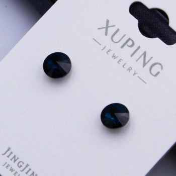 Гвоздики Xuping№748 6мм SWAROVSKI чорного кольору куплю оптом пусети SWAROVSKI від виробника