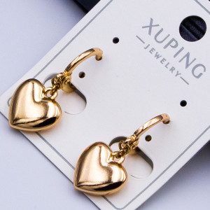 Сережки Xuping№323 серце 10х8мм висюлька оптом сережки Xuping 18к медзолото від постачальника