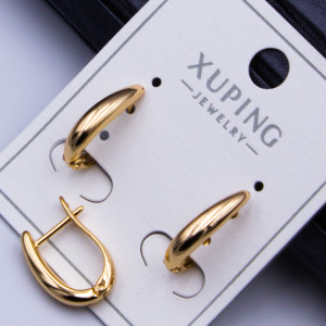 Сережки Xuping№312 h-15мм ширина 3мм купити сережки xuping оптом  від виробника