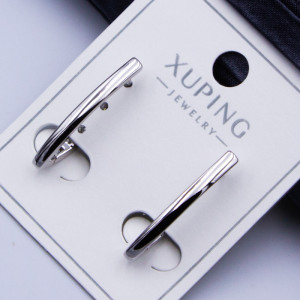 Сережки Xuping№404  h-24мм кути геометричної форми куплю оптом сережки ксюпінг 18к