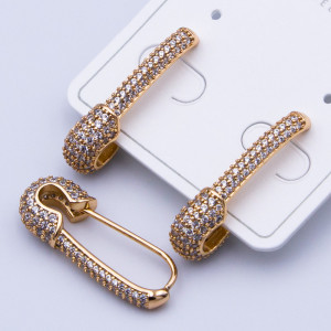 Сережки Xuping№378   шпилька 25см з цирконом18к медичне золото куплю оптом від виробника
