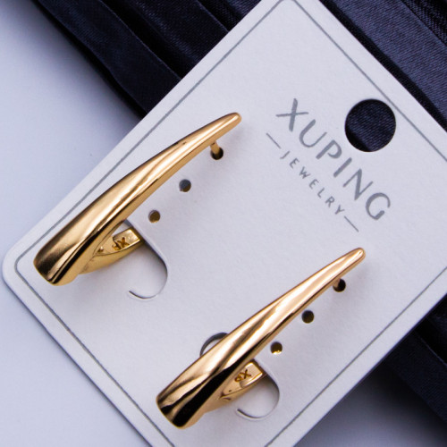 Сережки Xuping№577   h-28мм кути купити недорого медичне золото сережки від виробника